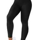MOOSLOVER Women V Cross Waist Butt Lifting Leggings with Pockets High Waisted Yoga Pants, L