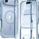 Diaclara Magnetic Designed for iPhone Air Case Full Body Bumper,[Compatible with MagSafe] Military Drop Proof Cover with Built-in Touch Sensitive Anti-Scratch Screen Protector for iPhone 17 Air Blue