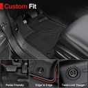 Floor Mats for 2016-2022 Honda Pilot 8 Passengers (No Elite Models), Cargo Mat with Backrest Mat All Weather Protection TPE Car Liner for Honda Pilot Door Sill Guards Accessories