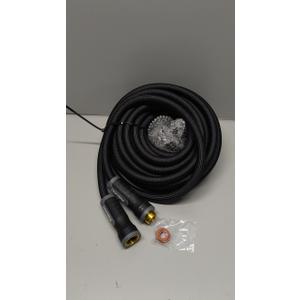 Reixitl Fuel Line Hose, 3/4 Braided Fuel Line Nylon Braided 6an Hose Line, Nylon CPE AN6 Fuel Line for Fuel, Oil, Gas, Diesel, Hydraulic - Black
