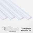 Hungbak Peel and Stick Lightweight TPE Chair Rail, Molding Trim for Home Decoration & Wall Protection (Paintable White, 5m x 3.2cm)