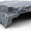 MINYULUA Reptile Cave Resin Basking Platform Hiding Habitat Aquarium Fish Hideout Shelter Hollow Tree Trunk Resin Ornament Moss House Decorations for Reptile Turtle Frog Zoo Aquarium Decor Ornament