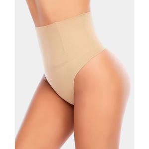 Werena Tummy Control Thong Shapewear for Women Seamless Shaping Thong Panties Body Shaper Underwear Size M