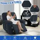MAXIJIN Waterproof Recliner Chair Covers 3 Pieces Recliner Cover That Stay in Place, Washable Lazy Boy Recliner Slipcovers with Pockets Reclining Protector for Pet, Kids (Recliner, Dark Gray)