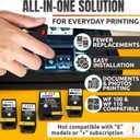 5-Pack Printer Ink Cartridges 215 Ink Cartridges 3 Black and 2 Tri-Color | Easy-to-Install Inkjet Printer Cartridge Replacements | Sharp Text & Vivid Colors, Combo Pack for Home & Office Printing