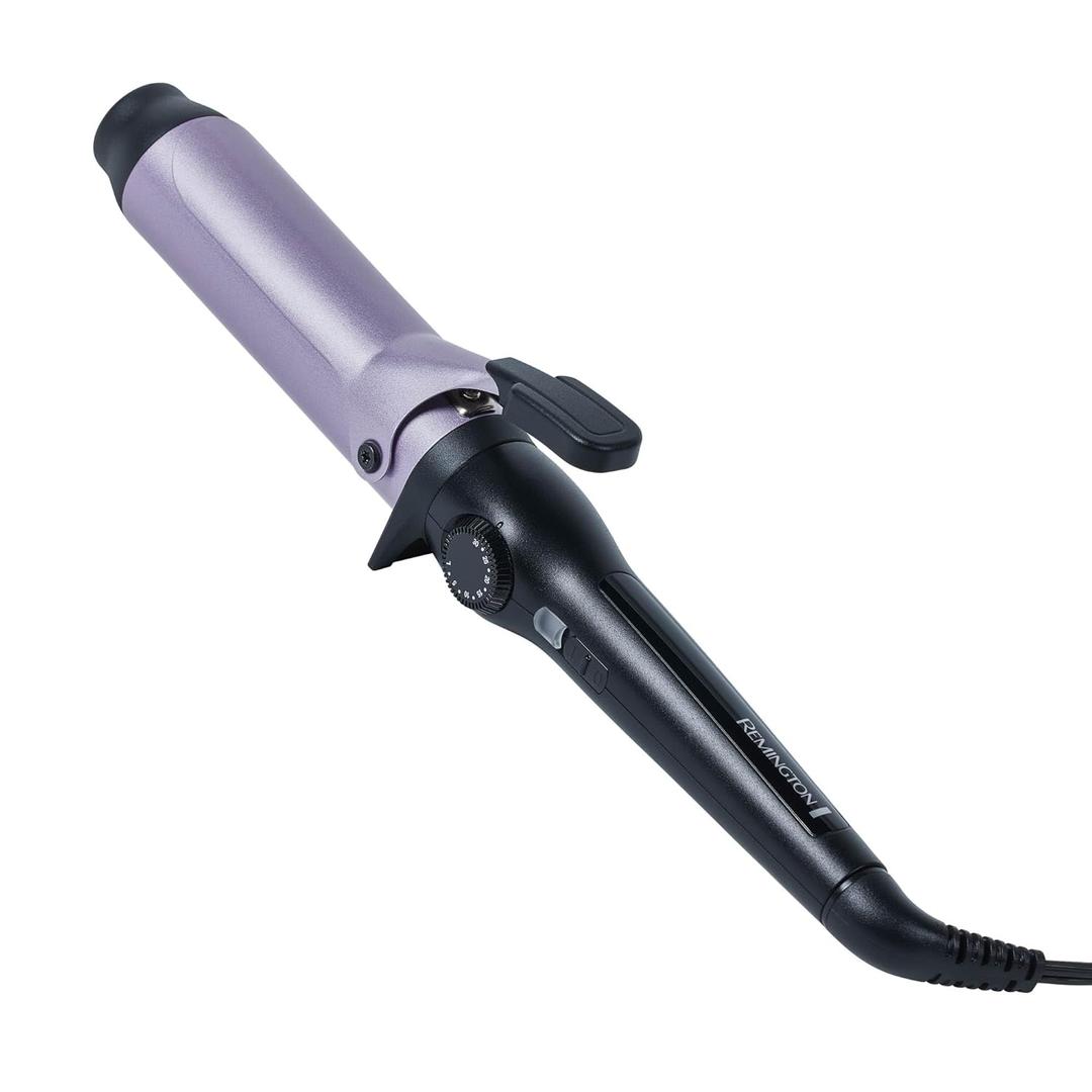 Remington Anti-Static 1.5-Inch Clipped Curling Iron with Titanium Protection, Fast Heat-Up, Ceramic Barrel for Big Voluminous Waves & Added Body, Auto Shut-Off