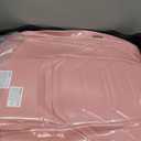 Coverado Front Seat Covers, 2 PCS Pink Seat Cover for Cars, Breathable Fabric& Faux Leather Seat Cover, Driver Seat Cushion, Car Seat Protector Universal Fit Most Cars, Trucks, SUV