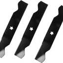 (3 Pack) Replacement Lawn Mower High Lift Blades for 187254 187256 532187254 532187256 574292401 - Compatible with Craftsman, Poulan, Husqvarna - 54 Deck