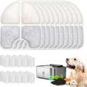 10 Pack Replacement Filters for FEELNEEDY 3Gal/12L Dog Water Dispenser (FN-W13), 5 Month Set for Large Dogs Water Bowl Dispenser, Includes 10 Filters & 10 Sponges