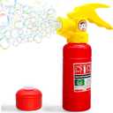 JOYIN Automatic Bubble Maker Fire Extinguisher Bubble Blower Machine with Solution (230 ml) for Kids, Indoor and Outdoor Play, Summer Themed Party and Birthday Gift