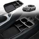 BestEvMod Lower Center Console Organizer Tray Compatible with Kia EV6 2022-2024 2025 Interior Accessories Storage Box ABS Material with PVC Trim Accessories (Lower Organizer-V2)