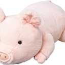 Fawowe Weighted Stuffed Animals, 3.3lbs Weighted Pig Stuffed Animal Cute Pig Plush Animals Hugging Pillow Toy Gifts for Adults and Kids, 19.6 inch (Pink)