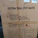 51'' Extra Tall Cat Gate Barrier for Doorways Hallways, Pressure Mounted Pet Dog Gates Ajustable Auto Close, Cat Fence Indoor Climb Proof 30-41'' Wide (Black)