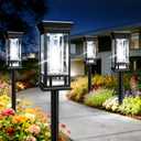 1 Pack Bright Solar Garden Lights, Solar Pathway Lights Outdoor Waterproof | Auto On/Off, Solar Lights Outdoor for Yard, Sun-Powered Landscape Lights for Path Walkway Lawn Driveway Patio Decor
