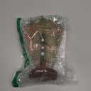 Walnut Color Body Wood Necklace Display Stand with White Leather Soft Mat Necklace Holder Organizer Desktop Stand for Home Store Dresser-3.3"x5.8"x8.4"