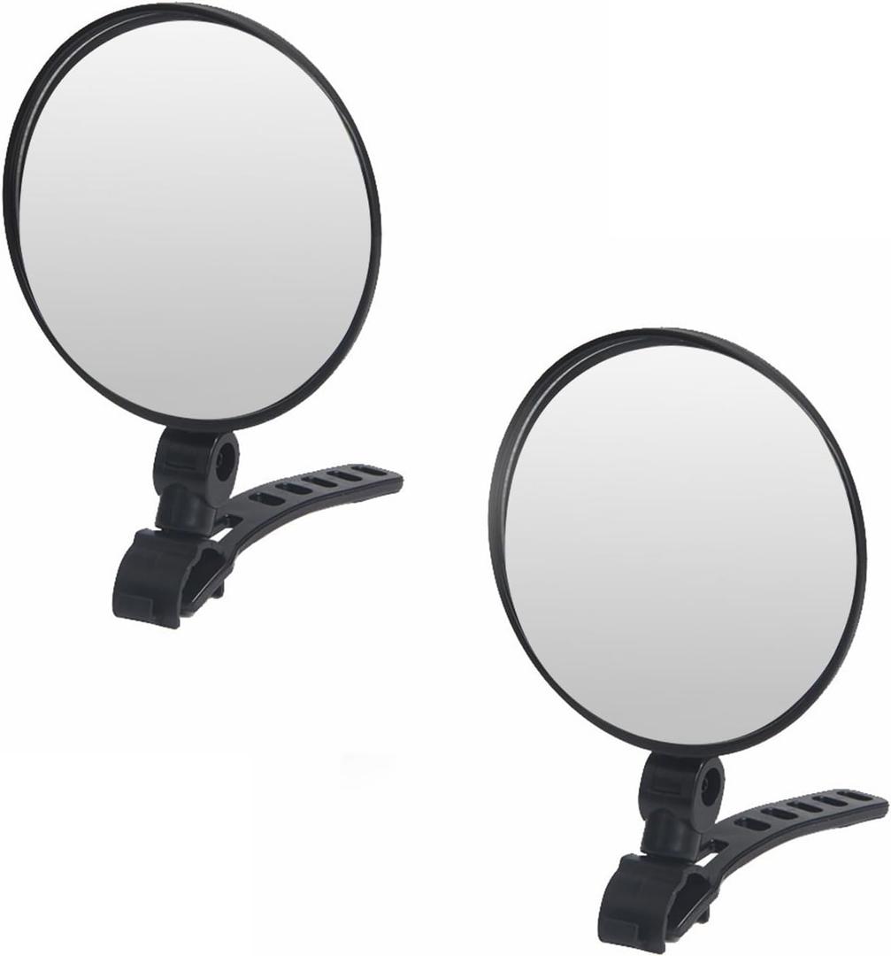 2 PCS Inspection Mirror for Gutters Extension Pole, Rotatable Clip On Flexible Inspection Mirror, Easily Inspect Roofs, Gutters, Inside Duct Work, Birds Nests from The Ground