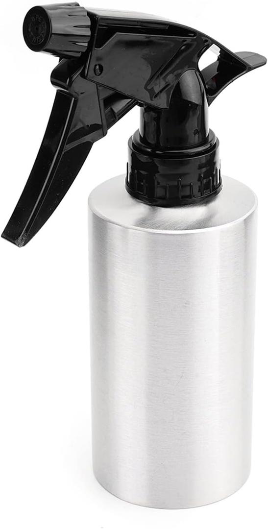 MroMax 1Pcs 8.4oz/250ml Spray Bottle 304 Stainless Steel with Fine Mist Sprayer, Empty Refillable Container for Kitchen Bathroom or Plants Water Sprayer Silver Tone