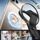 GripMate 2nd Magnetic Phone Ring Holder for MagSafe, Removable Finger Loop Phone Ring Grip, Two-Sided Magnet, Vertical & Horizontal Kickstand, Compatible with iPhone 17 Pro Max 16 15 14 13 12