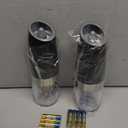 CIRCLE JOY Gravity Electric Salt and Pepper Grinder Set Automatic Salt and Pepper Grinder Set with LED Light, Battery Operated, Adjustable Coarseness, Large Capacity, for Home Kitchen BBQ, Black