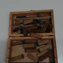 KMIKE Alphabet Stamps Set 70pcs Letter Number Symbol Vintage DIY Craft Card Making Wood Rubber Stamp