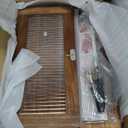 Sunhoo Bread Box for Countertop Bread Storage Bin Container Double Layer Extra Large Kitchen Counter Wood Breadbox Saver Keeper Vintage with Acrylic Window Easy to Assemble Boîte à Pain (Brown)