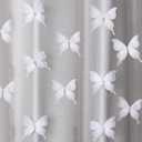 SUQ I OME 12pcs of White Butterfly Decorations for Curtains draperys,Bedroom Living Room Girl's Rooms
