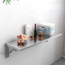 23.6 * 16in Medium Stainless Steel Folding Wall Shelf | Food Truck | Kitchen, Restaurant, Garage, Laundry, Utility Room Folding Concession Shelf, 2 Inches X 24 Inches X 16 Inches