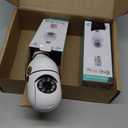 2Pcs Light Bulb Security Camera 2.4GHz & 5G WiFi Outdoor, 1080P E27 Light Socket Security Camera, Indoor 360 Home Security Cameras, Full Color Day and Night, Smart Motion Detection (2PCS, Support 5G)