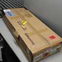 Homhedy 67" H Tall Bathroom Storage Cabinet with 2 Barn Doors and 1 Drawer, Narrow Storage Unit, Adjustable Shelves, Floor Cabinet for Bathroom, Living Room, Entryway, Kitchen, White, (15.7" W)