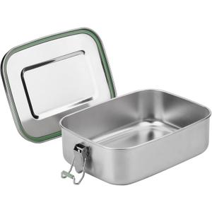 Stainless Steel Lunch Box - 1100ml, Eco & Recyclable Food Container, Leakproof & Dishwasher Safe, BPA Free, On-the-Go Eating Design for Adults & Teens