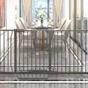 Extra Wide Baby Gate Tension Indoor Safety Gates Black Metal Large Pressure Mounted Pet Gate Walk Through Long Safety Dog Gate for The House Doorways Stairs (71.65"-76.38"/182-194CM, Black)