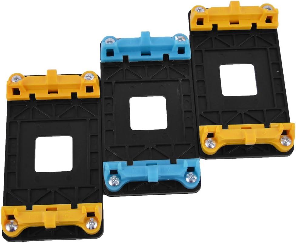 uxcell CPU Fan Mount Bracket Holder Base 3pcs Yellow Blue for AMD AM2 AM2+ AM3 AM3+ FM1