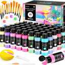 64 PCS Pastel Acrylic Paint Set with 12 Brushes, 2 Knives & Palette, 48 Colors (2oz/60ml) Art Craft Paint for Adults Artists Beginners, Canvas Ceramic Rocks Wood Painting Kit Art Supplies