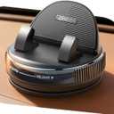 JOYROOM Car Phone Holder Mount, [360 Rotation+Thick Case Friendly] Cell Phone Car Mount with Adjustable Spring Clip, Universal Dashboard Phone Holder Anti-Slip Silicone for iPhone (Black)