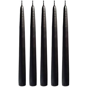Elegant Black 10 Inch Taper Candles - Pack of 12 Premium Unscented, Dripless & Smokeless Hand-Dipped Candles for Birthday, Wedding or Dinner Decorations and Formal Candle lighting, 2 Packs