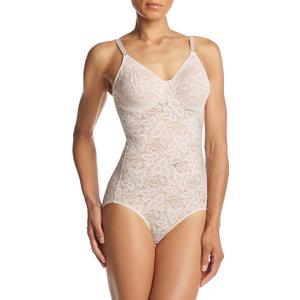 Bali womens Lace Body Shaper, Lace 'N Smooth Firm-control Shapewear, Built-in Underwire Bra (36D, Rosewood)