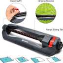 Eden 96213 Essential Turbo Oscillating Water Sprinkler, Covers Up to 3,600 sq. ft., 16 Nozzles, Weighted Base, Adjustable Range, Quick Connect Bundle, Dark Grey, Red, Silver