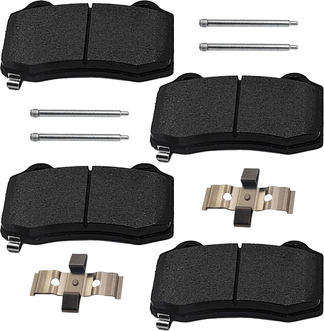 Brake Pads Rear Set Compatible with Cadillac CTS STS, Chevy Camaro, Chrysler 300, Dodge Challenger Charger Magnum, Tesla S X Automotive Replacement Rear Brakes Semi-Metallic D1270