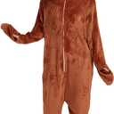 Elephant Adult Onesie Animal Walrus Women Costume for One piece Pajamas Unisex Cosplay Plush Soft Halloween Sleepwear (M)