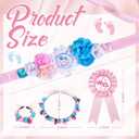 Riceshoot Boy or Girl Maternity Flower Sash and Corsage Set Gender Reveal Decorations Mom to Be Dad to Be Pin with Headband Wristband for Baby Shower Gender Reveal Party Pregnancy Props Keepsake Gifts