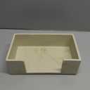 Natural Travertine Textures Bathroom Napkin Holder, Countertop Paper Towel Dispenser for Multifold, C Fold, Trifold, Z Fold - Disposable Hand Towels Organizer, Guest Hand Towels Holder, 10" L x 6" W