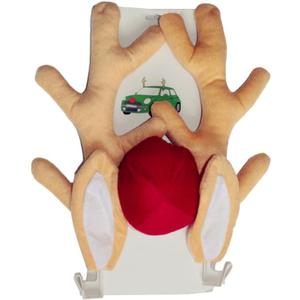 SUPVOX Truck Accessories Christmas Decor Deer Horns for Vehicles Antlers Nose Car Costume car Decorations for Christmas Reindeer car Decoration Christmas Auto Suite Clothing Decorate Set
