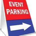 A-Frame Sidewalk Event Parking with Arrow Sign with Graphics On Each Side | 24" X 36" Print Size