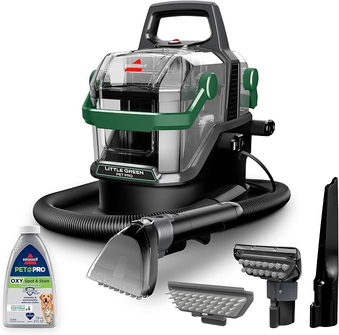 BISSELL Little Green Pet Pro Portable Carpet Cleaner, 3909
Includes crevice tool, pet hair removal & self-cleaning tough stain tool; car/auto detailing capability