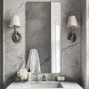 ANDY STAR Chrome Bathroom Mirrors for Over Sink, 24x48 Inch Polished Silver Mirror for Wall, Rectangular Metal Framed Vanity Mirror -Modern Clean Design with Superior Stainless Steel Frame