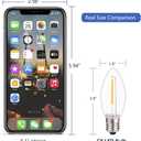 BORT 50 Pack C9 LED Replacement Light Bulb, C9 LED Bulbs for Christmas Outdoor String Lights, E17 Intermediate Base, Clear Plastic Commercial Grade Holiday Bulbs 2700K