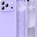 Vooii Magnetic for iPhone 17 Pro Case, Compatible with Magsafe (Premium Liquid Silicone) (Integrated Camera Control Button) Full Body Protective Anti-Scratch Microfiber Lining 6.3", Light Purple