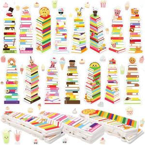 150 Pcs Book Tracker Bookmarks Bulk 6.3 x 1.97 Inch Bookshelf Love to Read Bookmarks Paper Tracking Bookmark Double Sided Reading Page Markers for Reading Lover School(Snack)