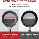 Caannasweis Nonstick Granite Frying Pan Skillet, Non Stick Omelette Fry Pans, Omelet Egg Pan, Stone Cookware Chef's Pan, Induction Compatible, PFOA Free (Gray, 9.5 Inch)