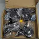 3" Caster Wheels,Caster Set of 4, Heavy Duty Casters with Brake, No Noise Locking Casters with Black Polyurethane (PU) Wheels, Swivel Plate Castors